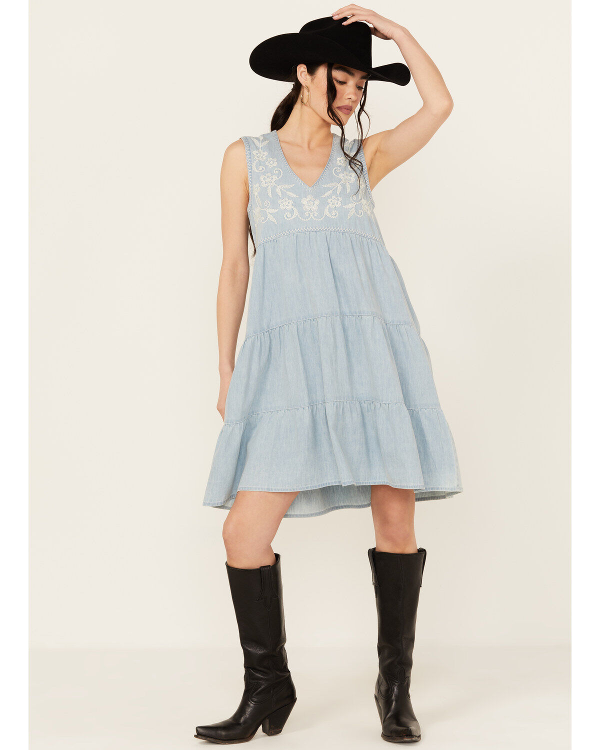 Women's Roper Sleeveless Embroidered Mini Dress
