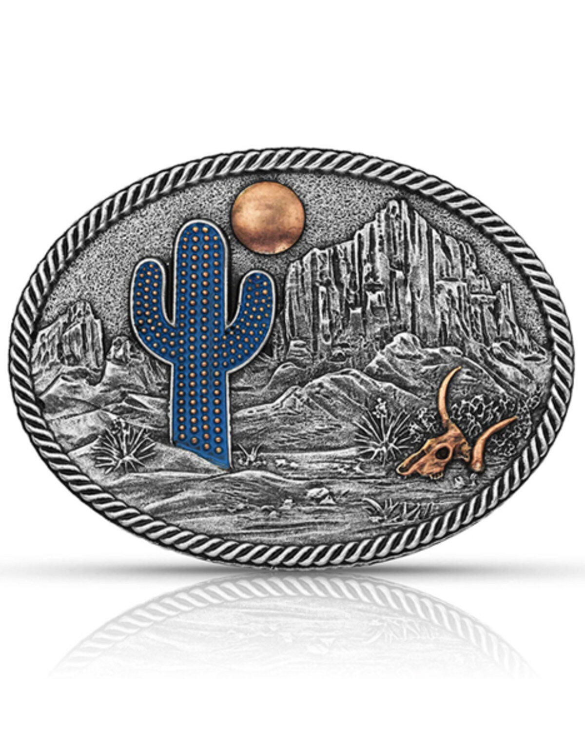 Women's Montana Silversmiths Cactus Scene Belt Buckle