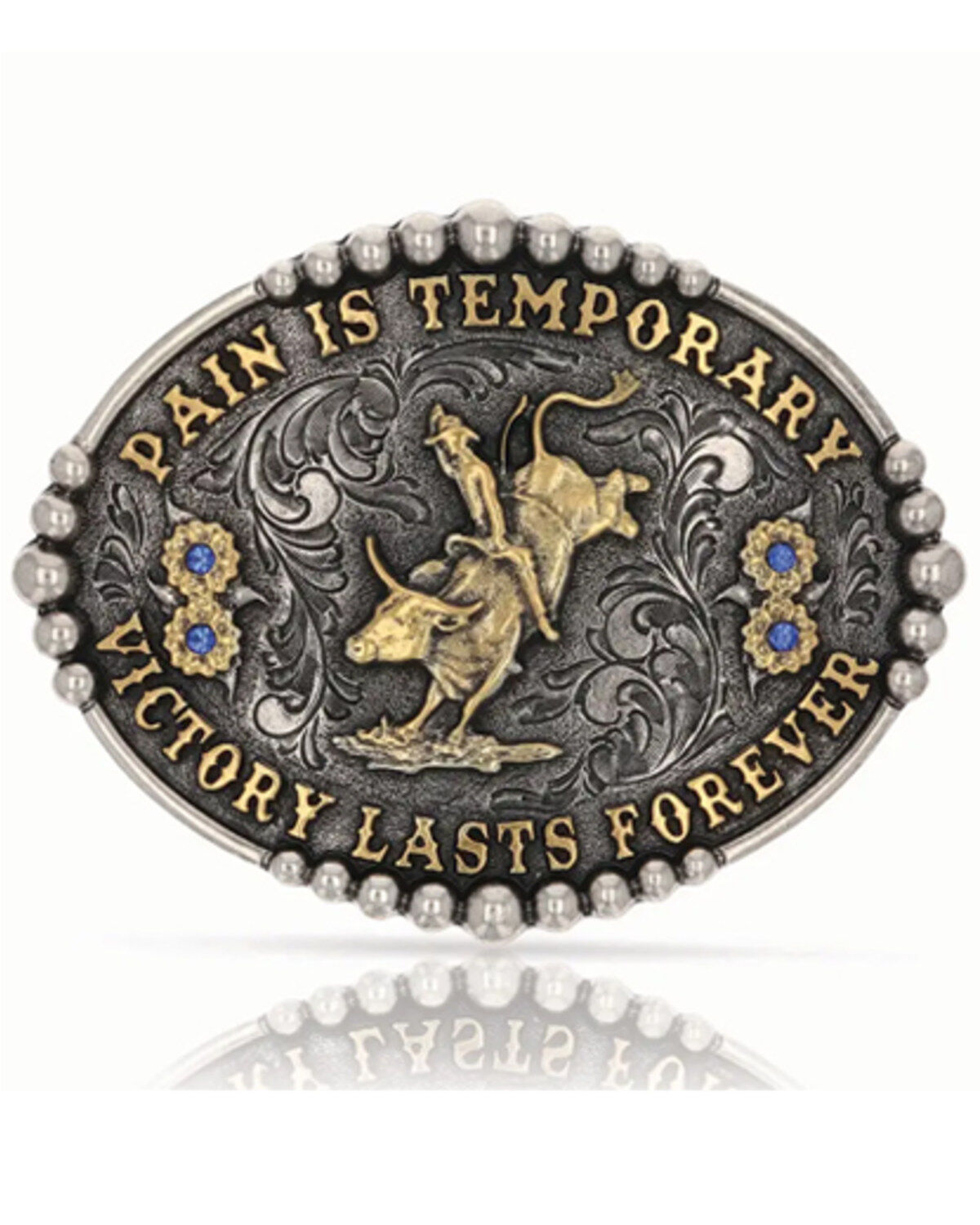 Women's Montana Silversmiths Pain Is Temporary Bull Riding Buckle