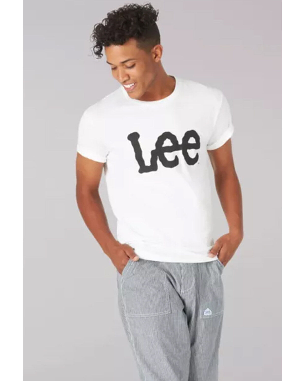 Men's Lee White Logo Short Sleeve T-Shirt