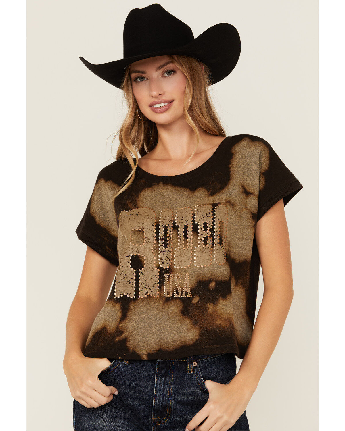 Women's Ariat Rodeo USA Bleached Short Sleeve Graphic Tee