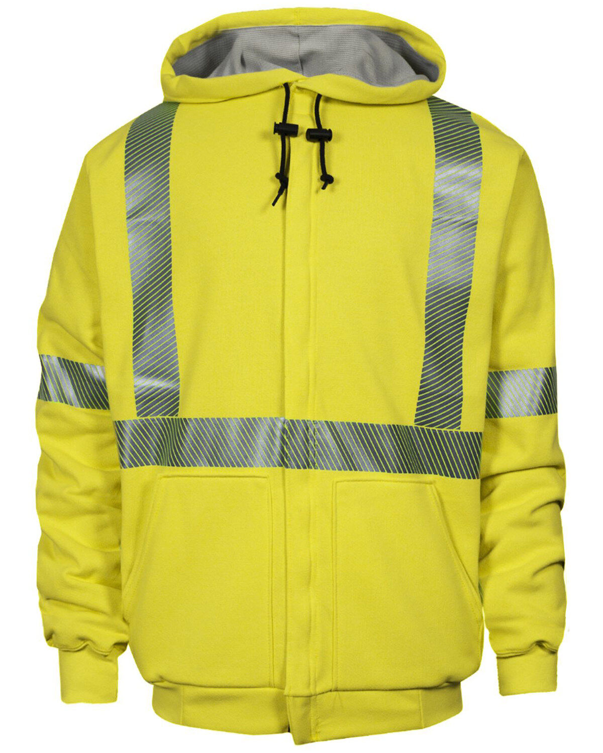 Men's National Safety Apparel FR Vizable Hi-Vis Waffle Weave Zip Front