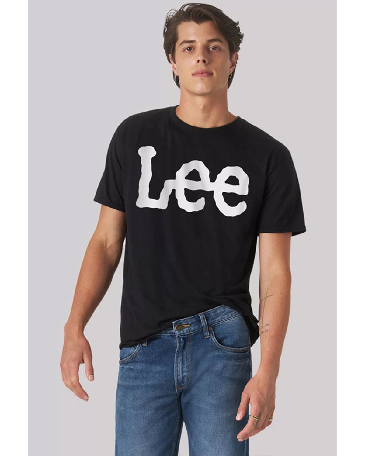 Men's Lee Black Logo Short Sleeve T-Shirt