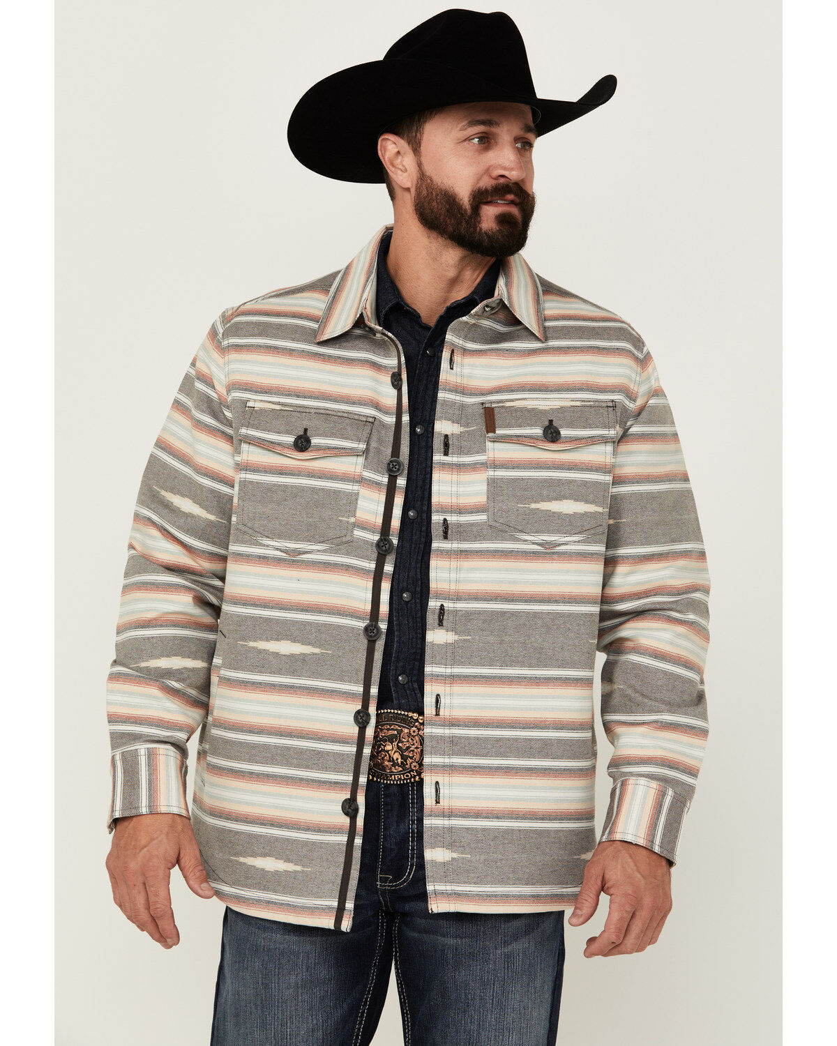 Men's Cinch Southwestern Jacquard Print Shirt Jacket