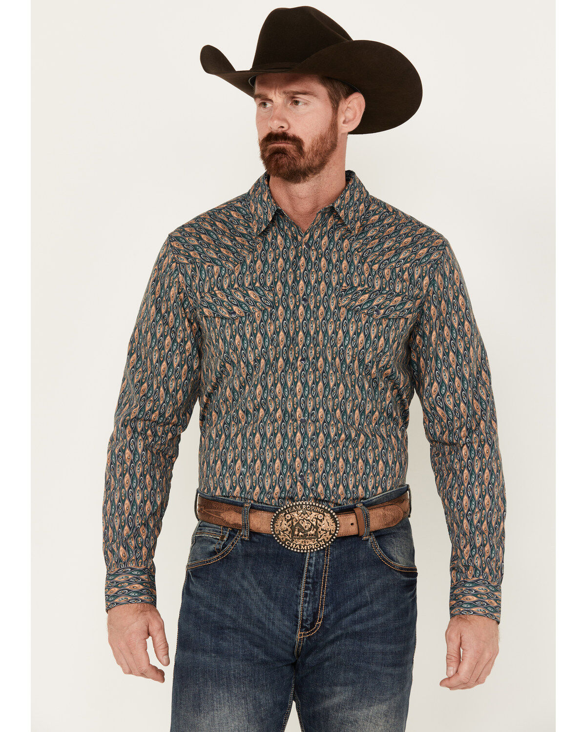 Men's Gibson Trading Co Remnant Paisley Print Long Sleeve Snap Western