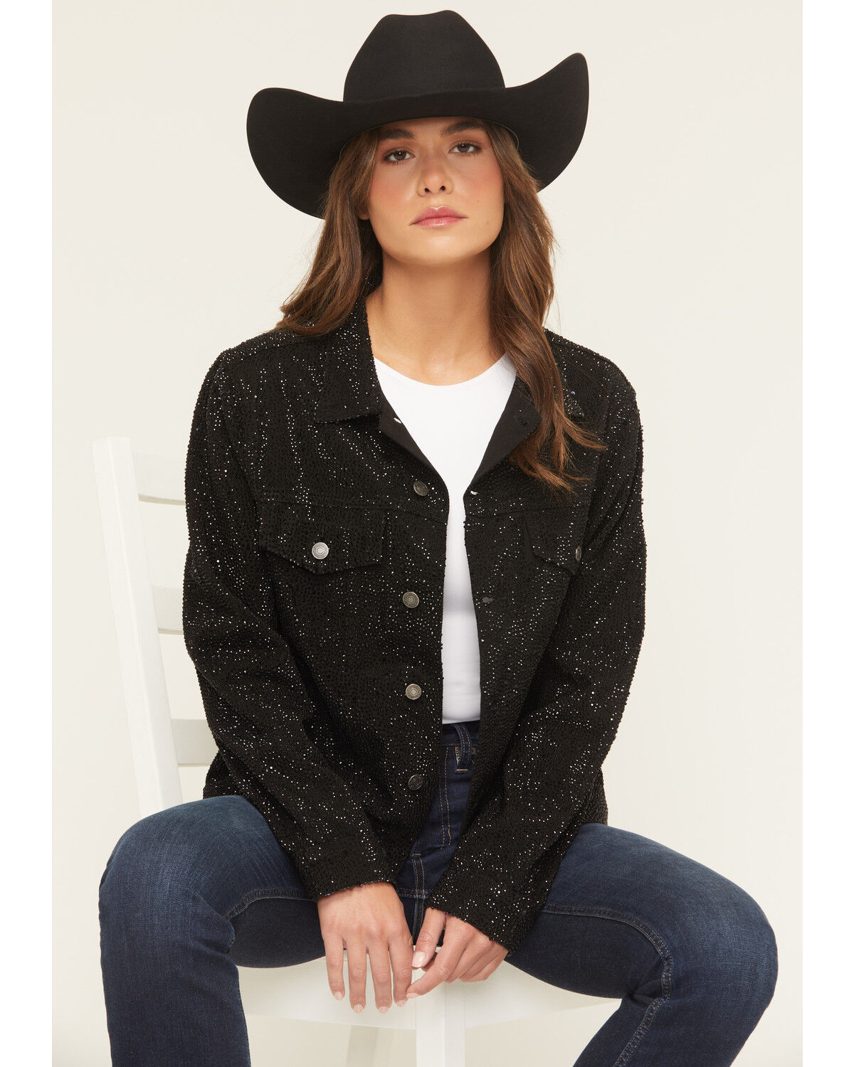 Women's DanielXDiamond Cash Embellished Denim Jacket