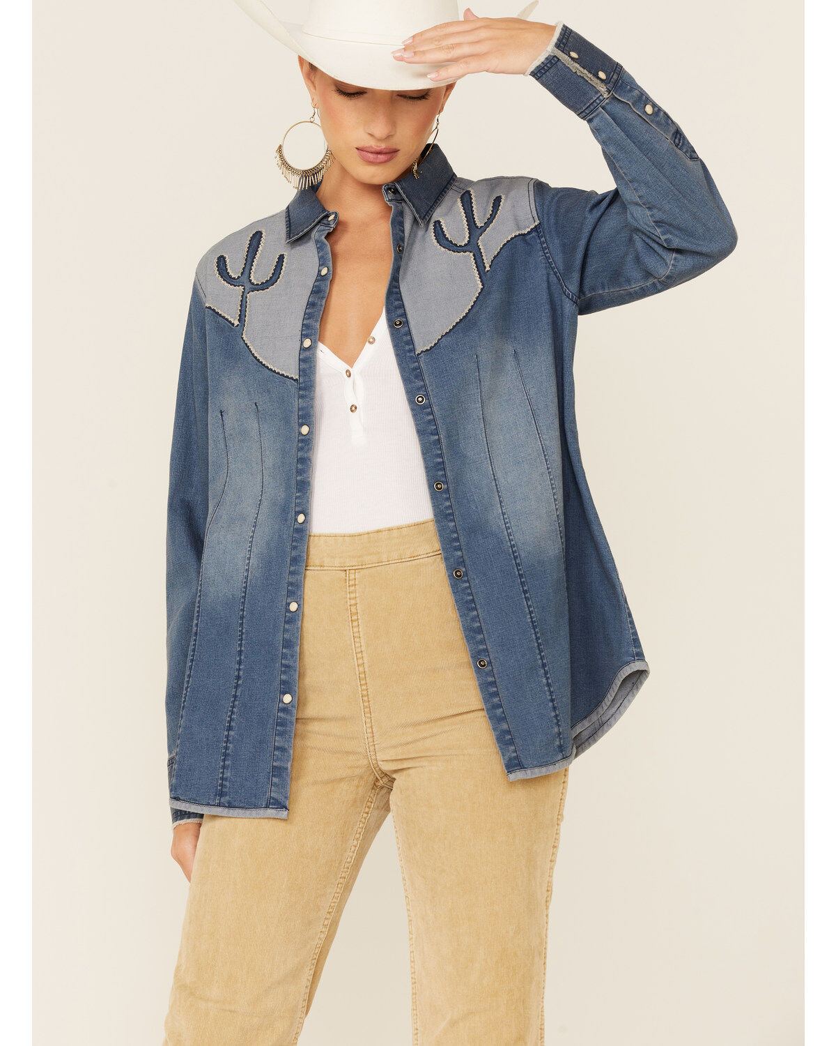Women's Tasha Polizzi Flara Indigo Cactus Long Sleeve Shirt