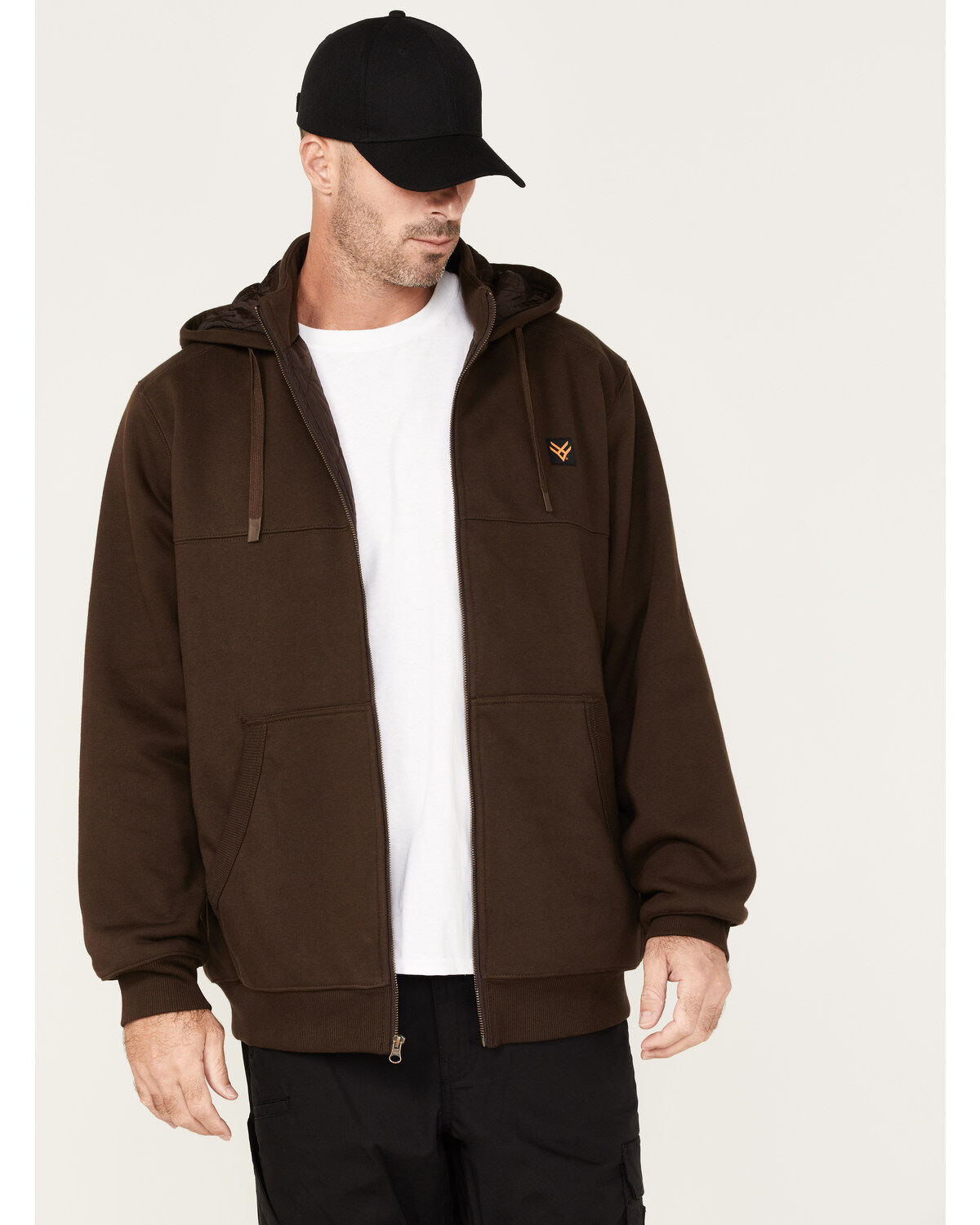 Men's Hawx Logo Quilted Hooded Zip Jacket