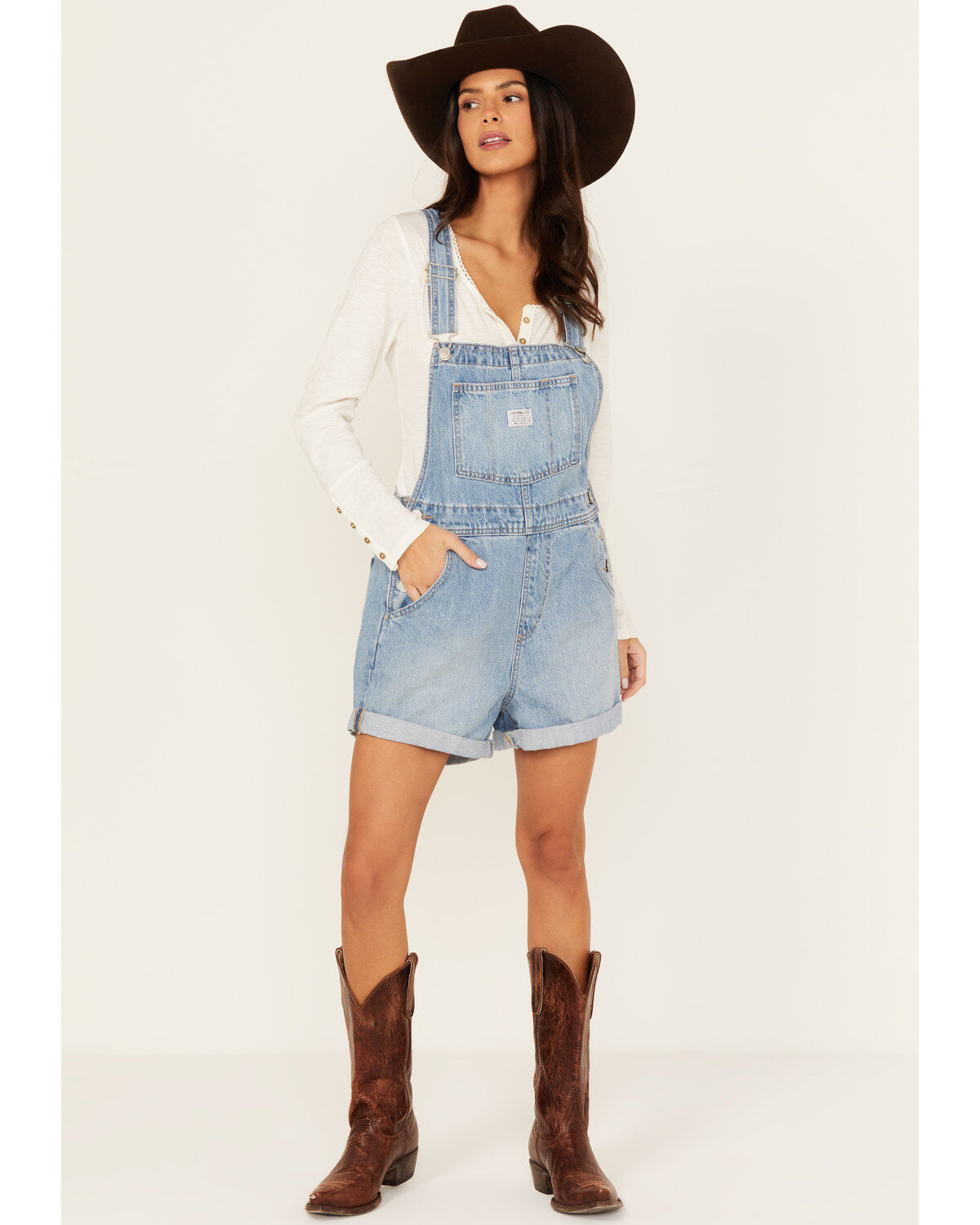 Women's Levi's Light Wash Vintage Shortalls