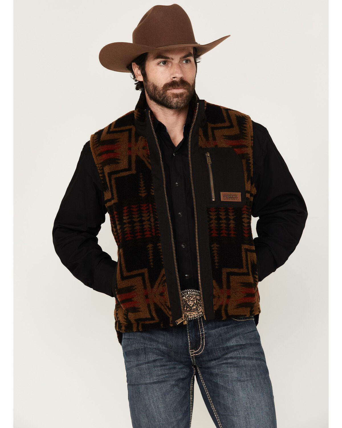 Men's Pendleton Ridgeline Printed Berber Fleece Vest