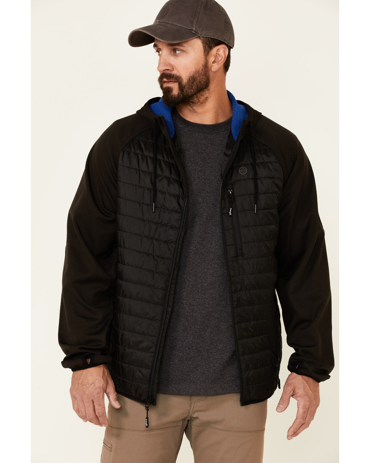 Men's Wrangler ATG by All-Terrain Green Outrider Zip-Front Hooded Jack