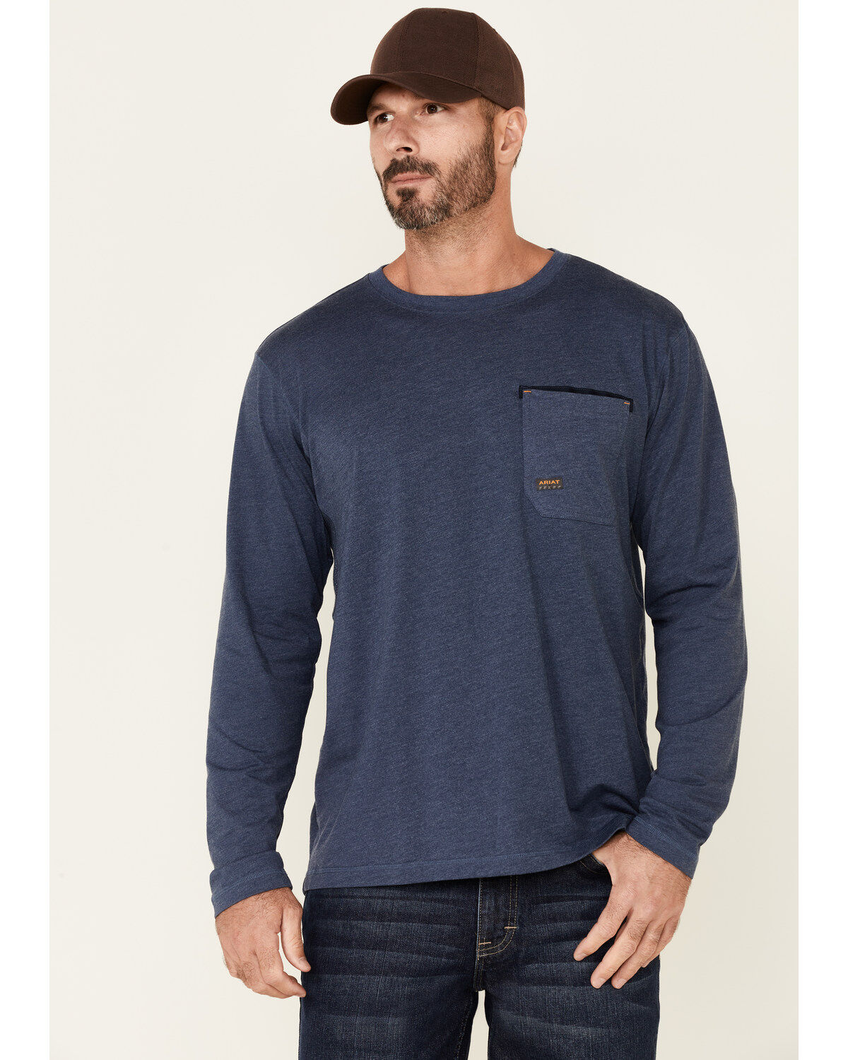 Men's Ariat Rebar Workman Full Coverage Graphic Long Sleeve Work T-Shi