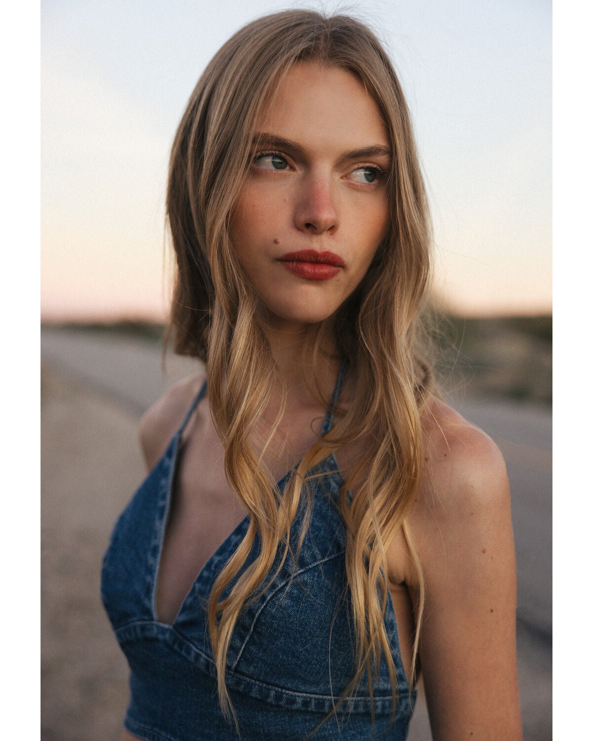 Women's Cleo + Wolf Cleo Medium Wash Denim Bralette