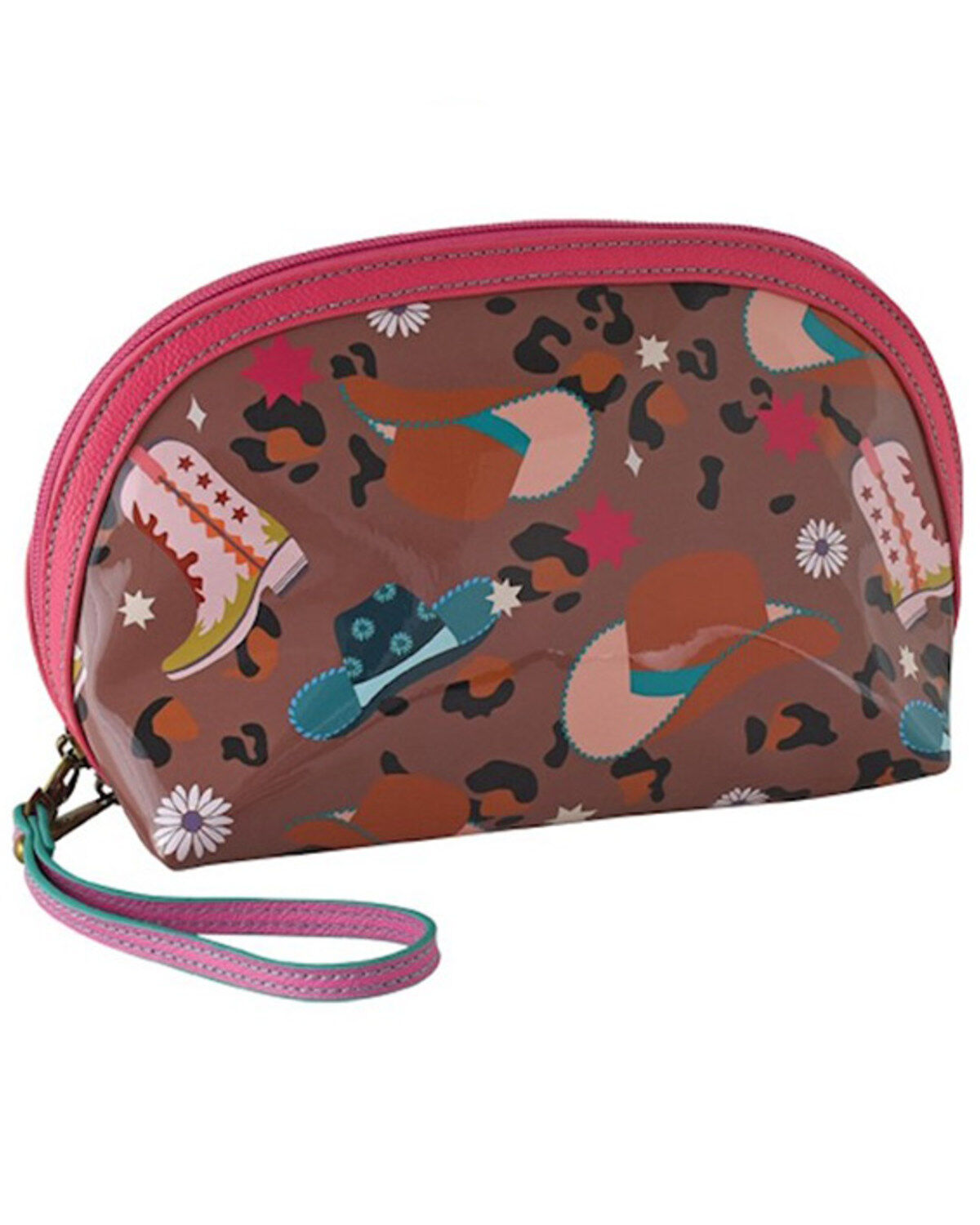 Women's Catchfly Jelly Dome Vintage Hats and Boots Cosmetic Bag