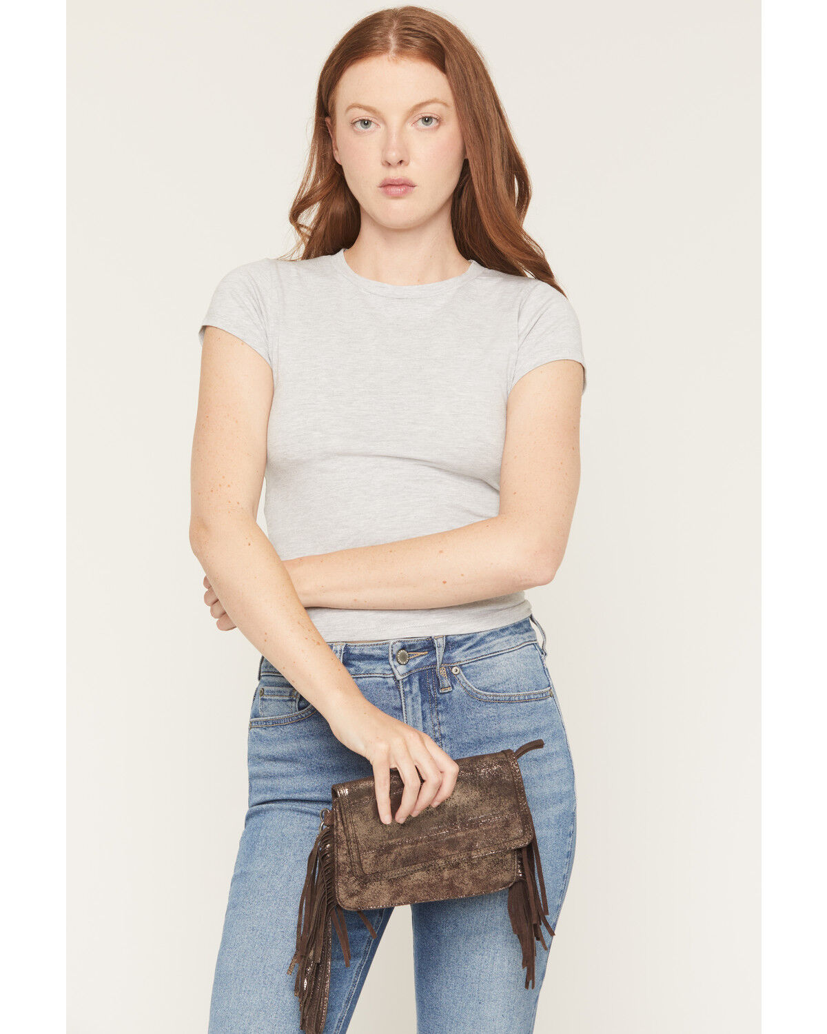 Women's Idyllwind Briley Oversized Metallic Fringe Clutch