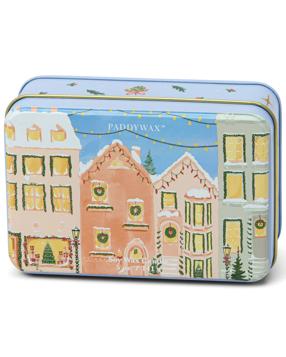 Paddywx Christmas Village 5oz Holiday Tin Candle