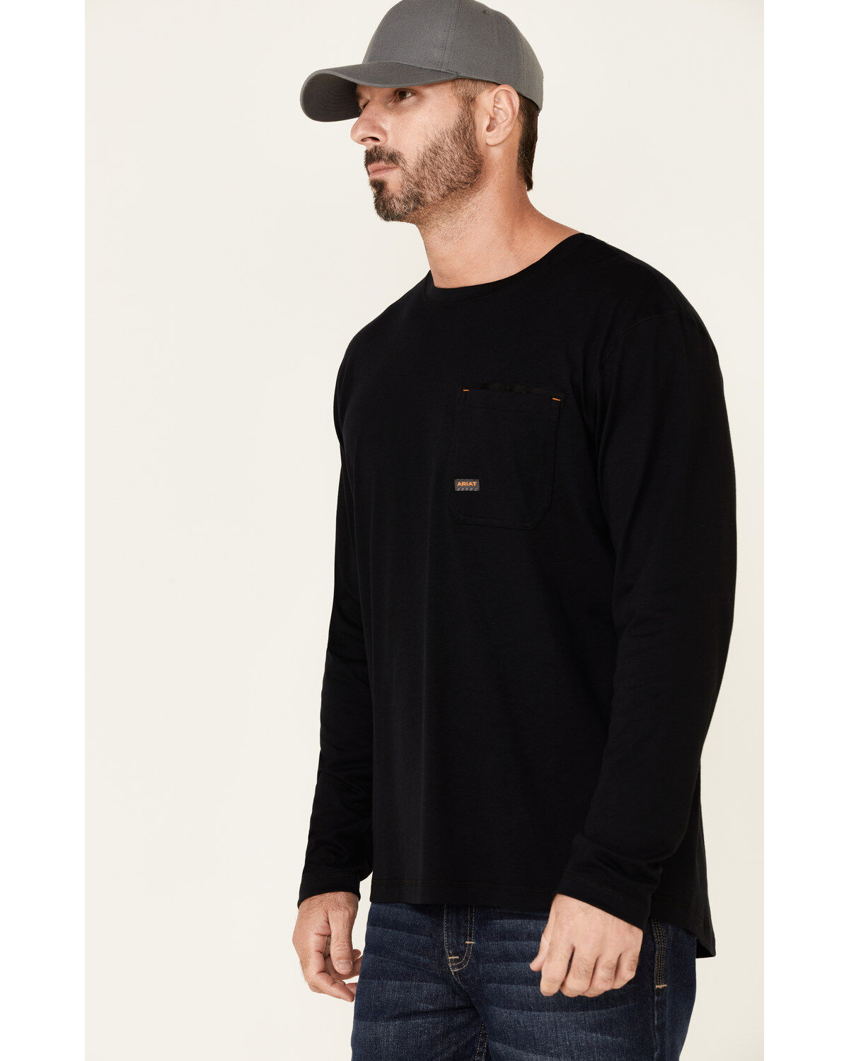 Men's Ariat Solid Rebar Workman Full Coverage Graphic Long Sleeve Work