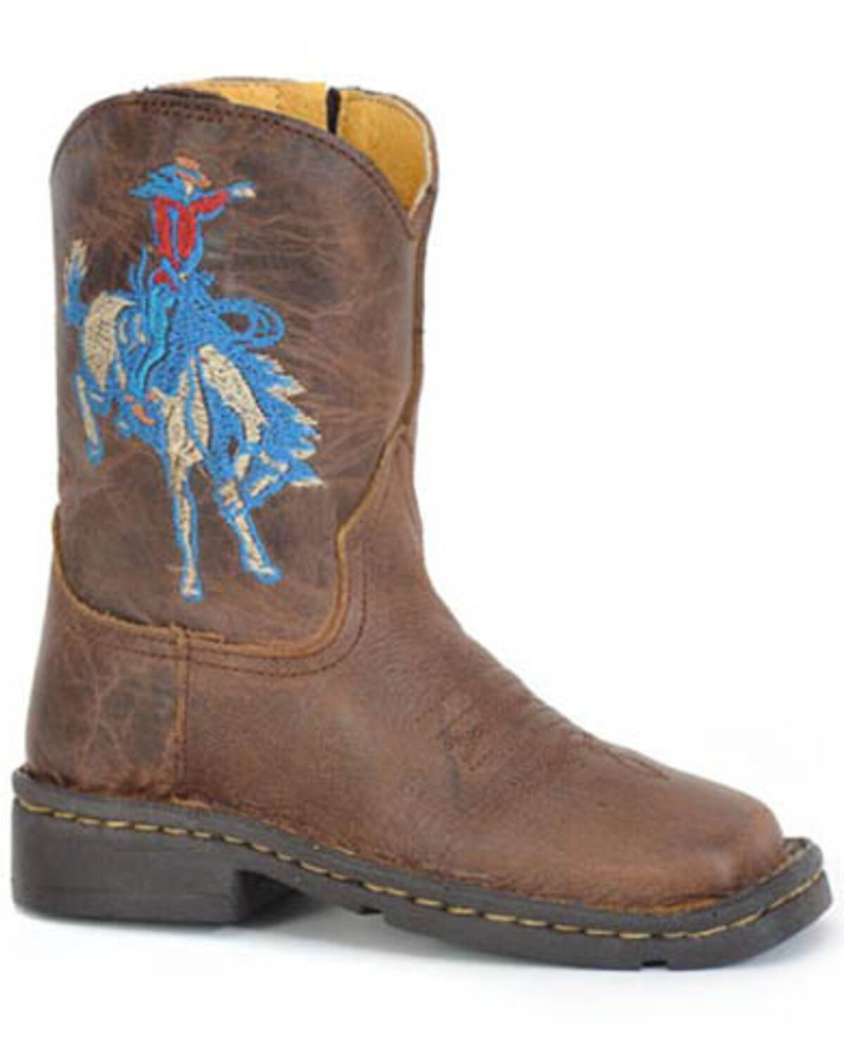 Boys' Roper Toddler Buckin Bronc 2 Western Boots - Broad Square Toe
