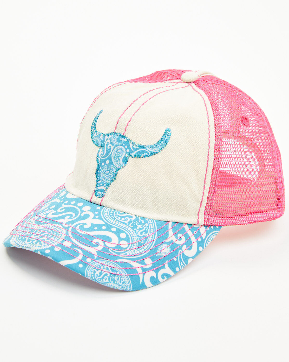 Women's Trenditions Catchfly Steerhead Paisley Print Baseball Cap