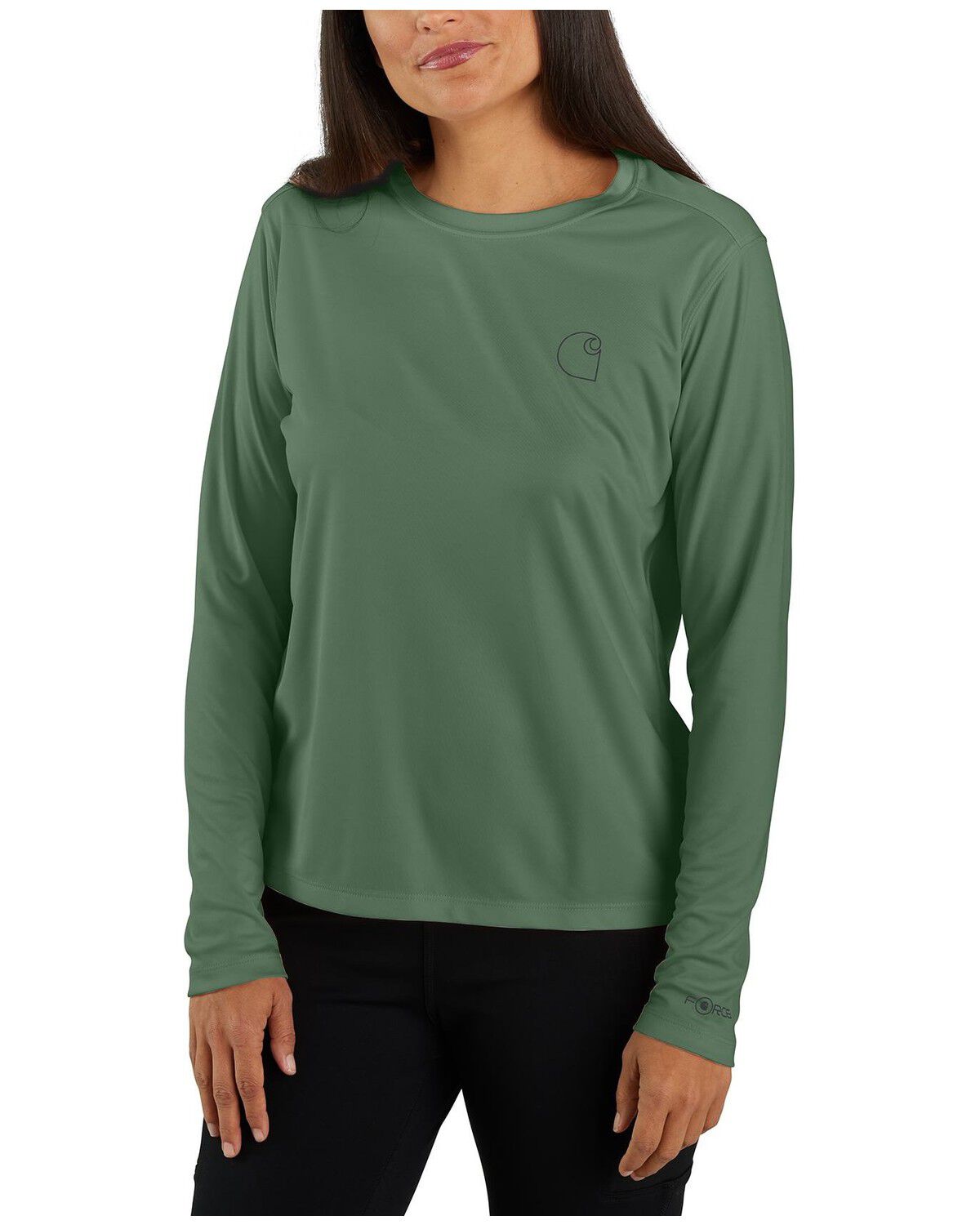 Women's Carhartt Force Sun Defender Logo Relaxed Fit Long Sleeve Graph
