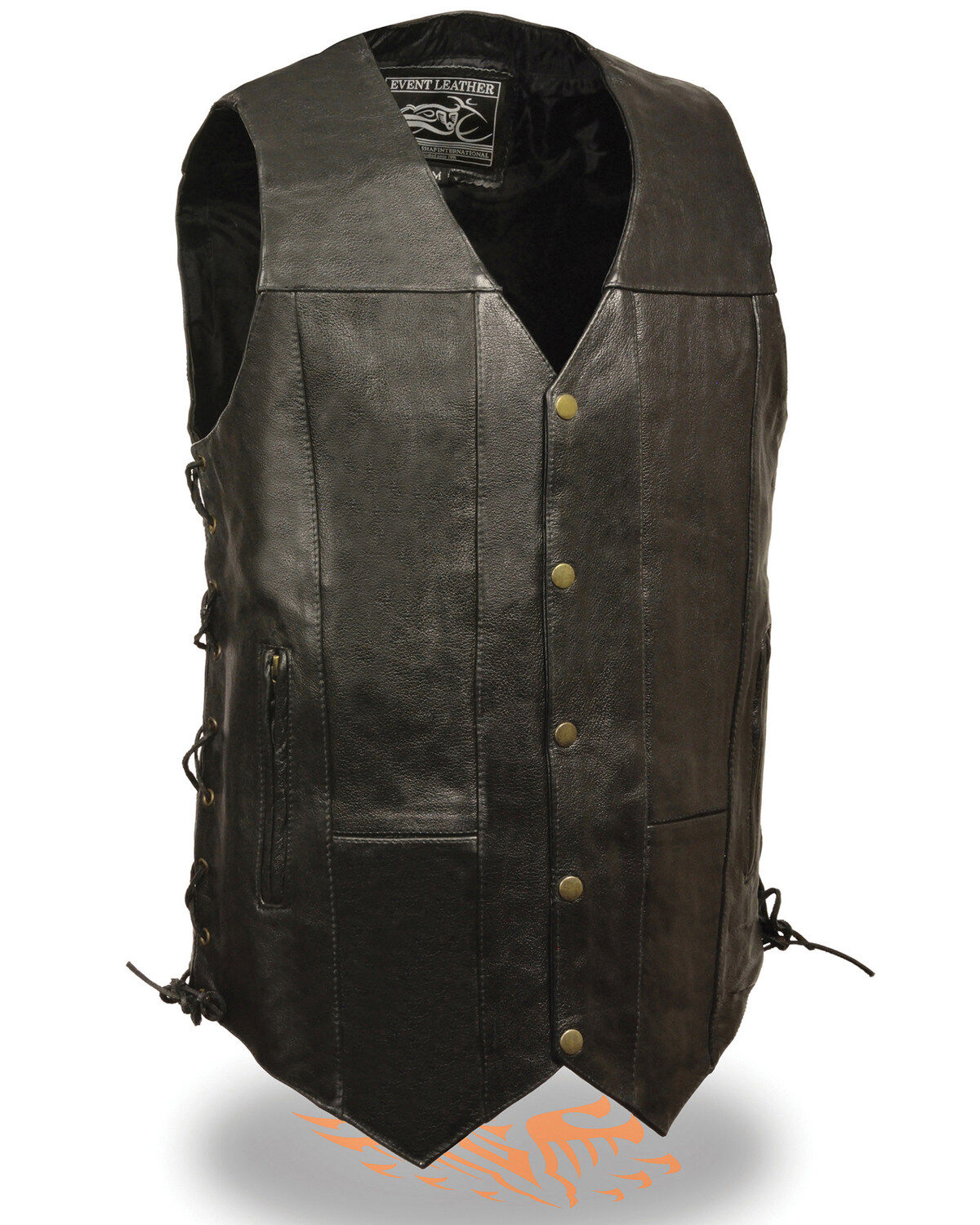 Men's Milwaukee Leather 3X 10 Pocket Side Lace Vest - Tall