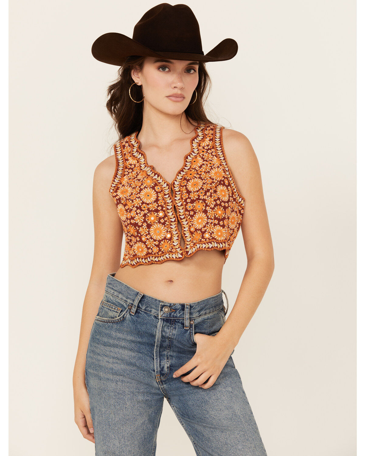 Women's Shyanne Poplin Embellished Vest