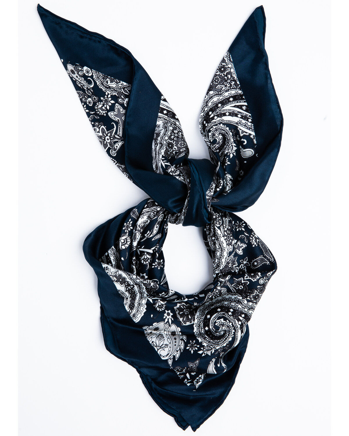 Men's Cody James Silk Black Paisley Bandana