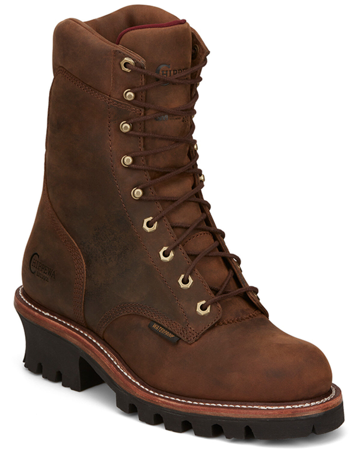 Men's Chippewa 9" Waterproof Insulated Logger Work Boots - Steel Toe