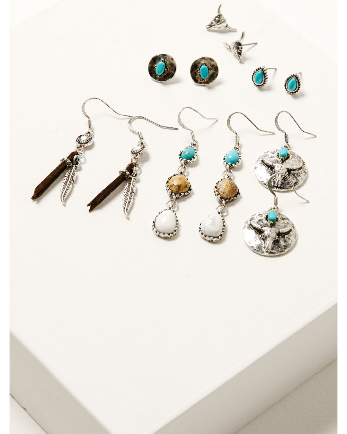 Women's Shyanne Americana Long Horn Earring Set - 6 Piece