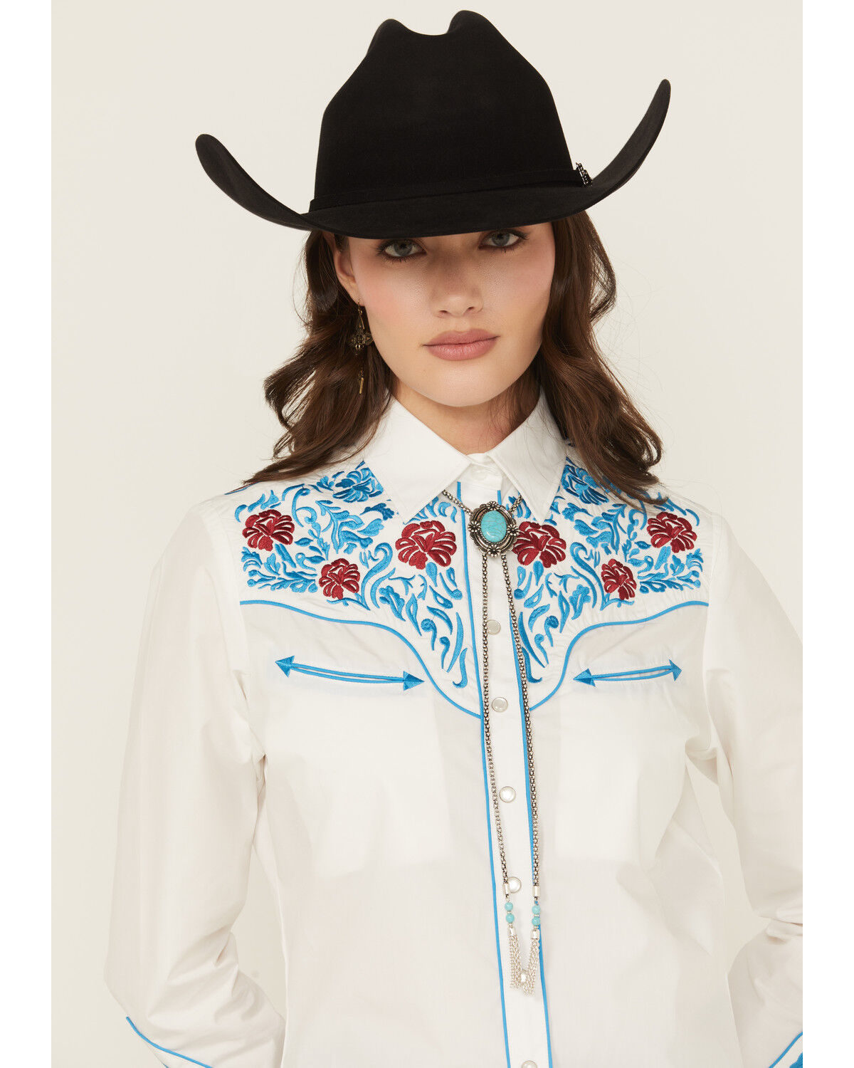 Women's Shyanne Floral Concho Bolo Necklace