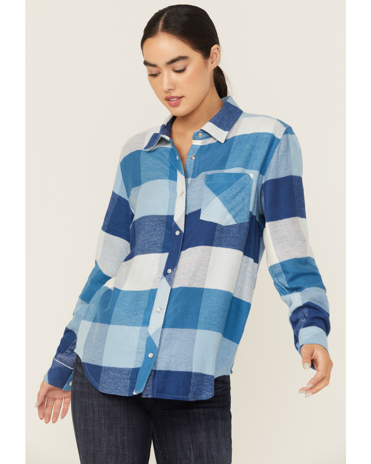 Women's Idyllwind Plaid Print Long Sleeve Snap Flannel Shirt
