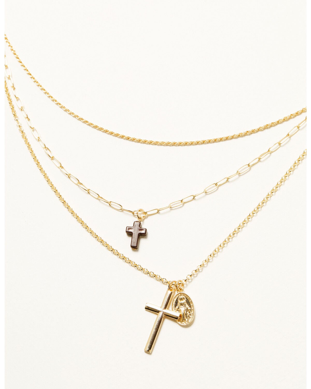 Women's Shyanne Cross Pendant Layered Necklace