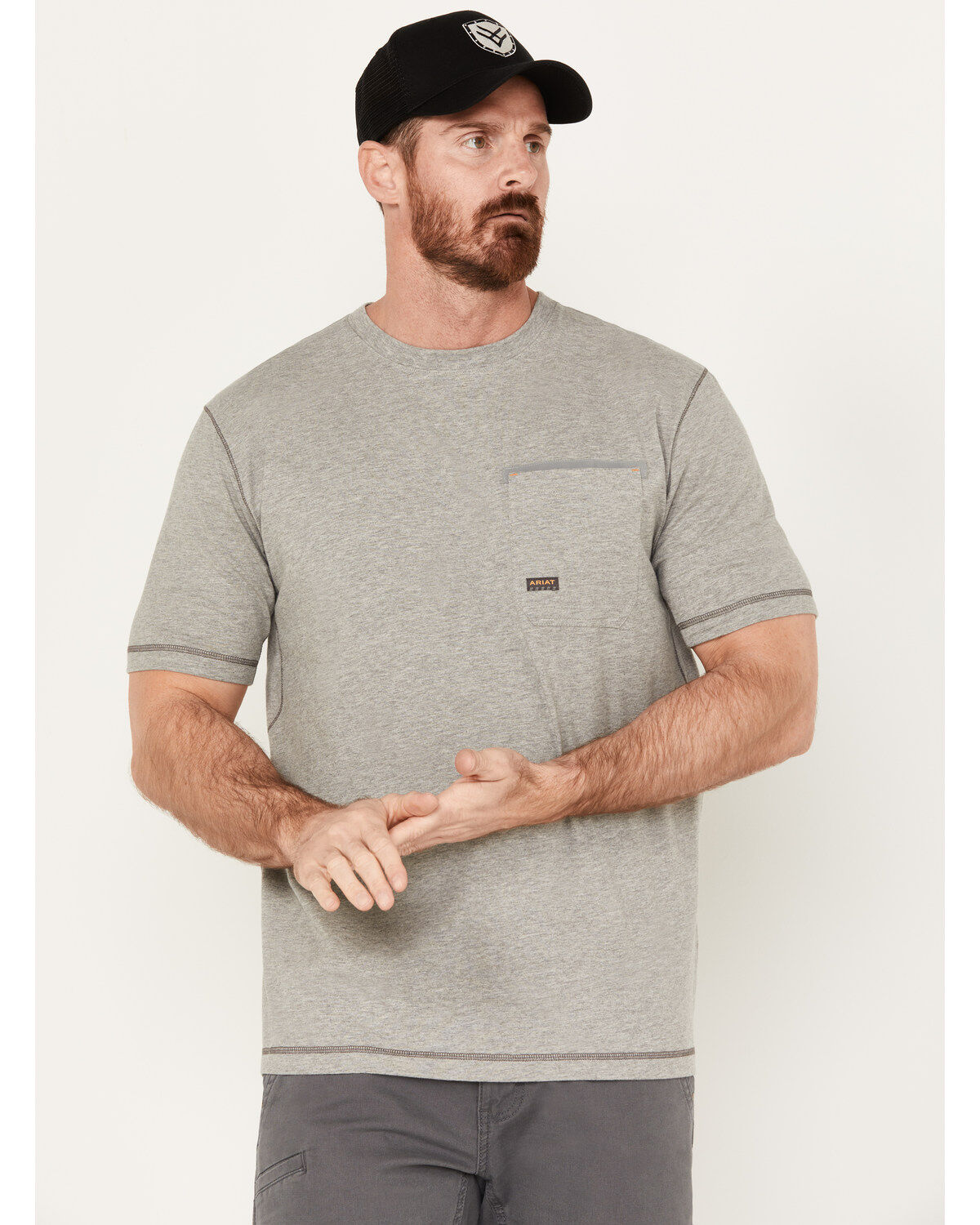 Men's Ariat Rebar Workman Reflective Flag Short Sleeve T-Shirt