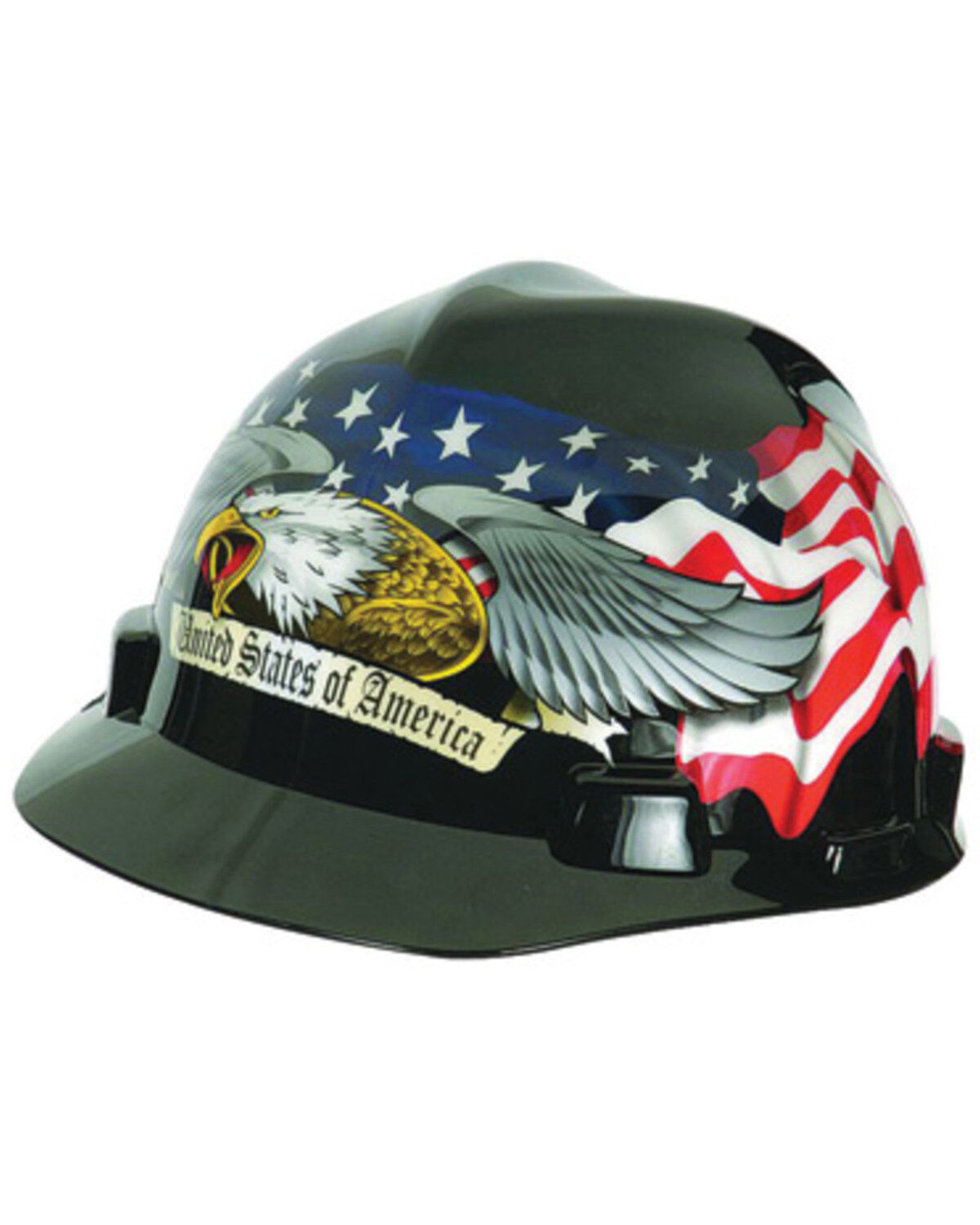 Men's MSA American Eagle Flag Cap Style Work Hard Hat