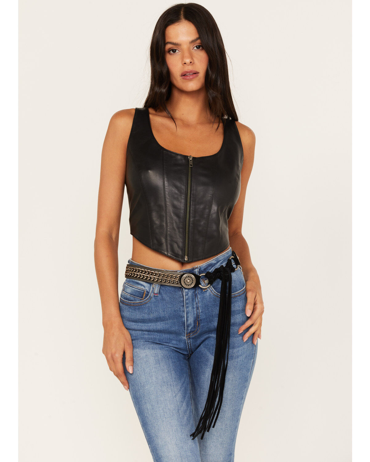 Women's Wonderwest Concho Tassel Tie Waist Belt