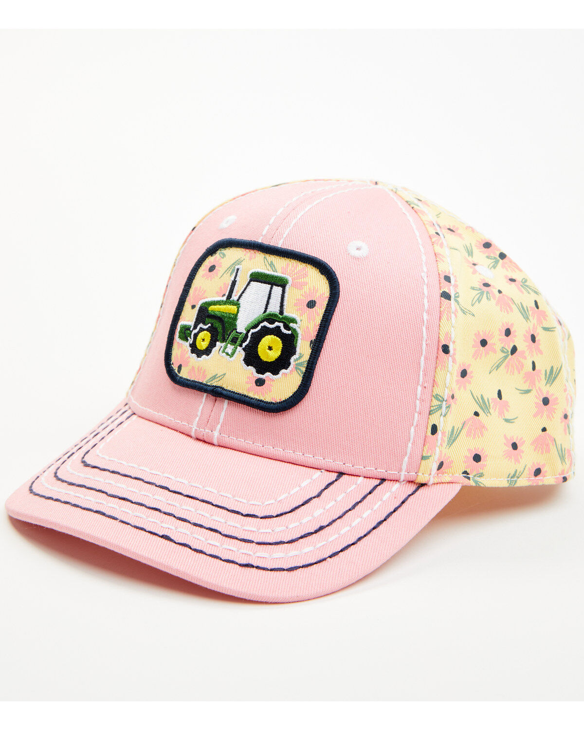 Girls' John Deere Floral Print Tractor Patch Ball Cap