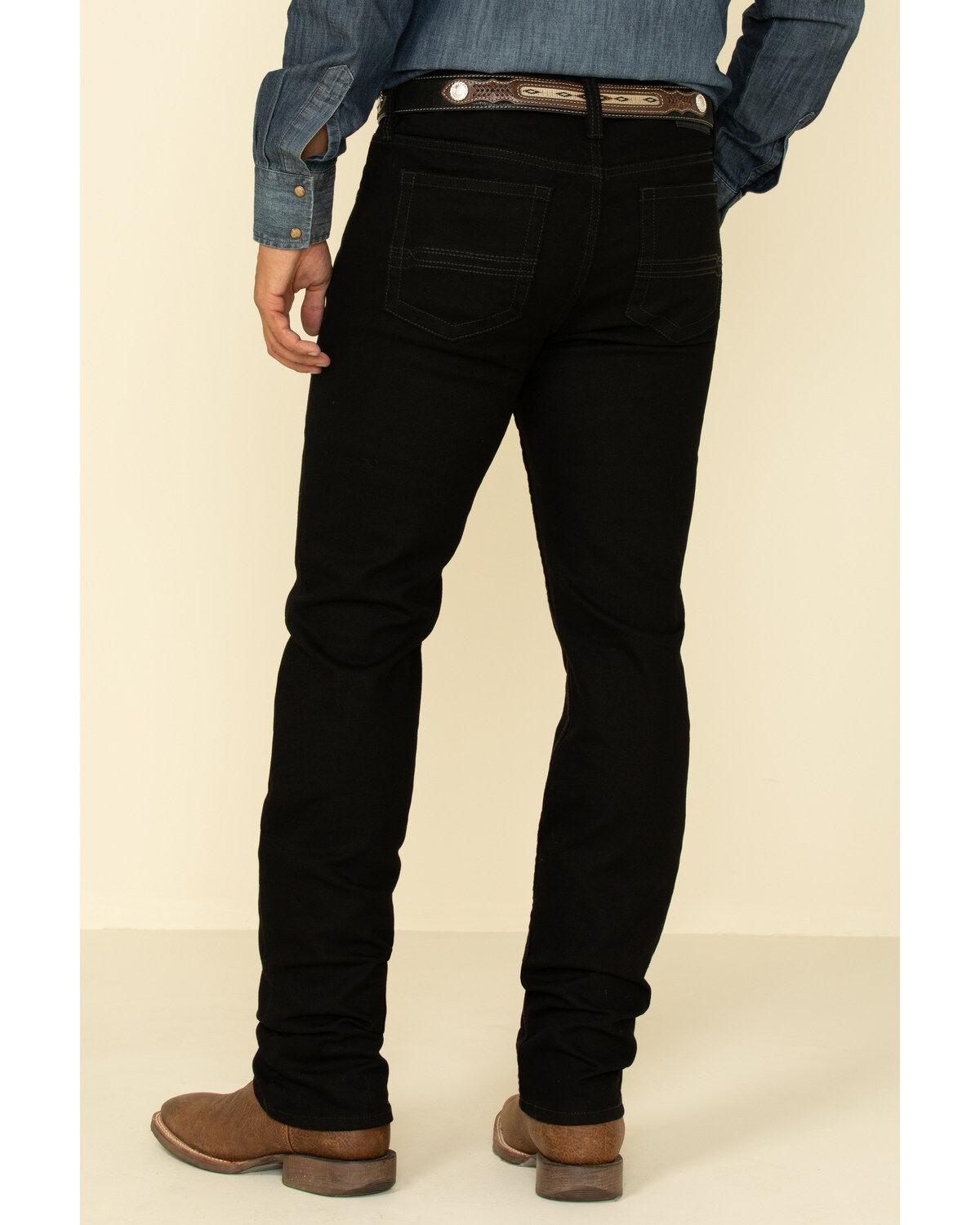 Men's Cody James Night Rider Black Wash Slim Straight Stretch Denim Je