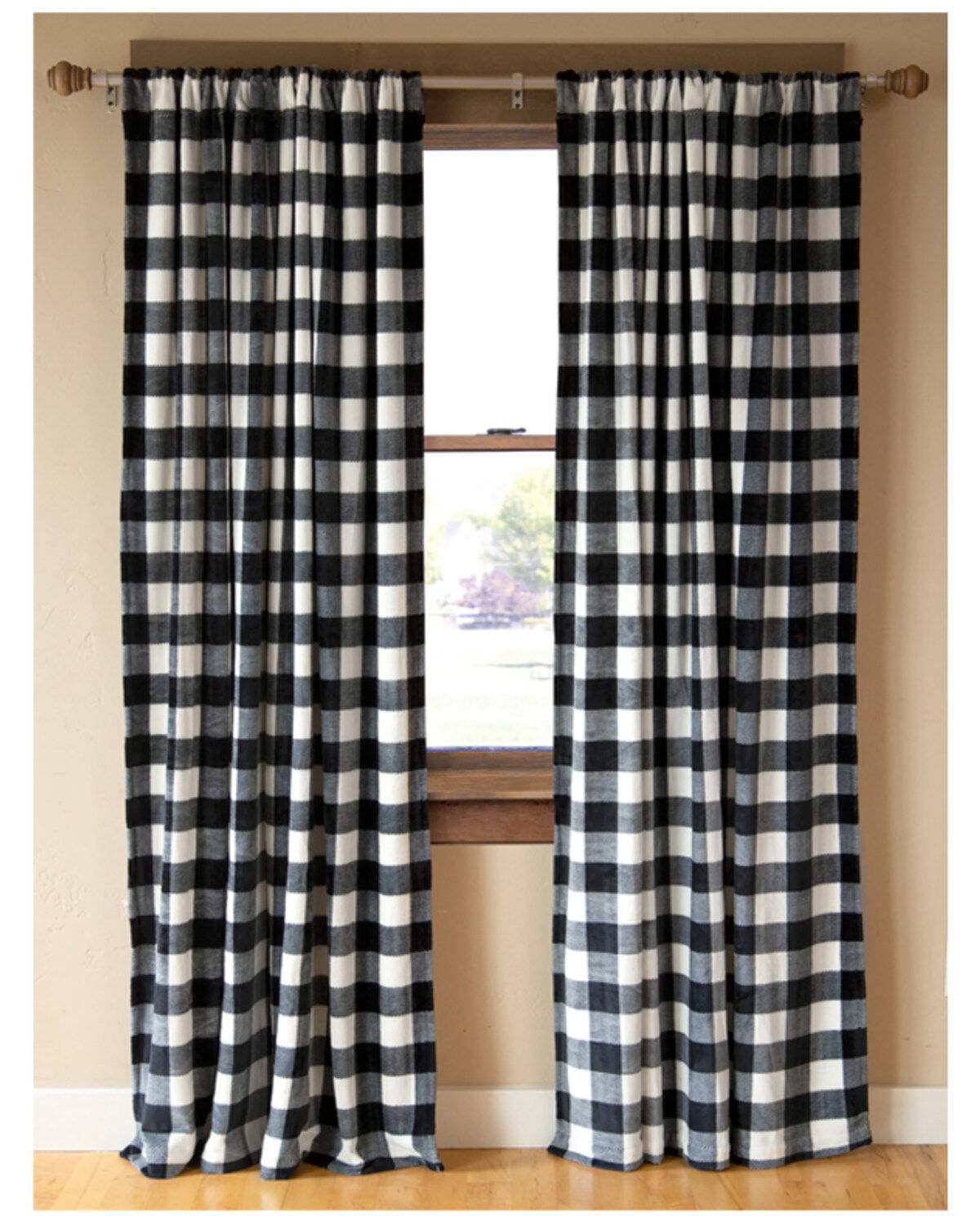 Carstens Lumberjack Plaid Print Curtain Drapes