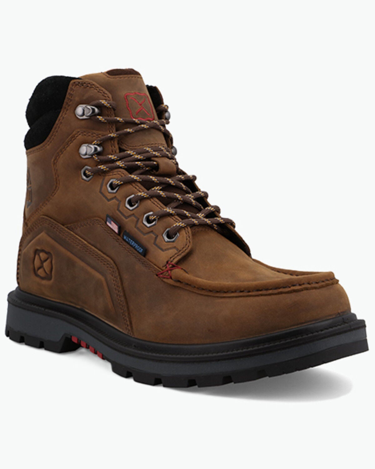 Men's Twisted X 6" Lace-Up Waterproof Work Boots - Soft Toe