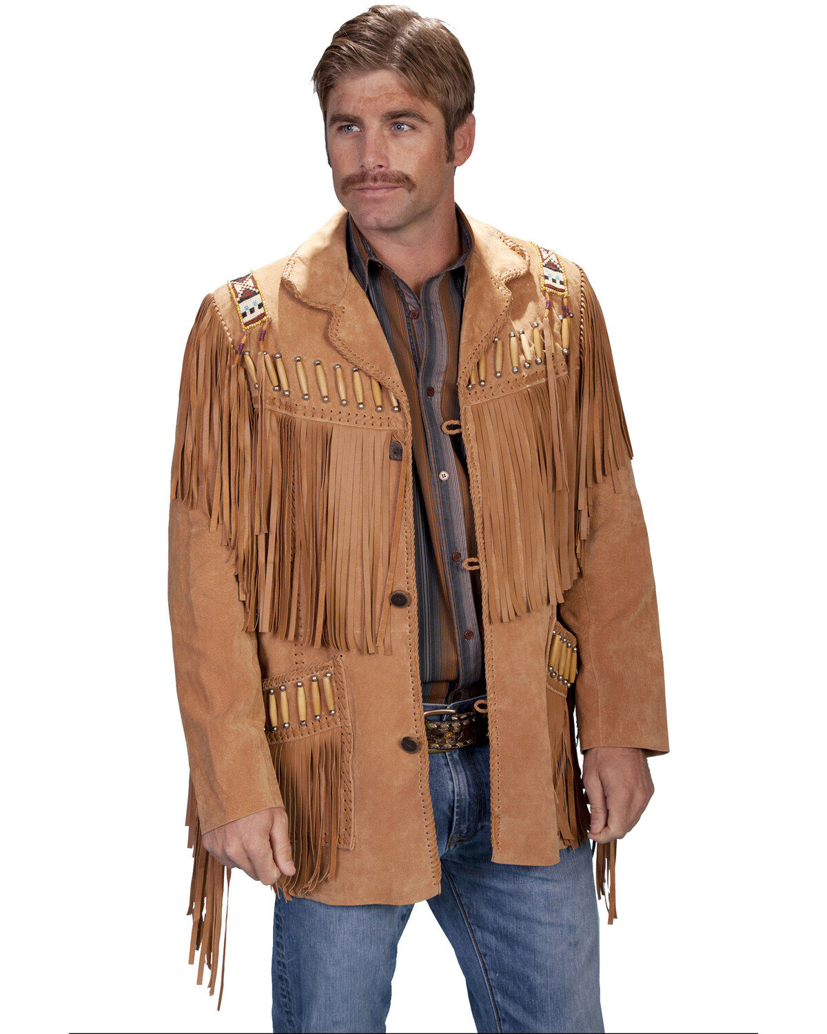 Men's Scully Boar Suede Fringe Jacket