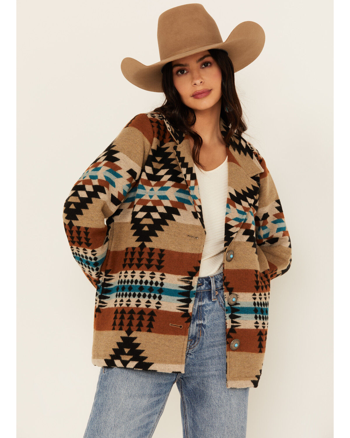 Women's Cotton & Rye Southwestern Print Blazer