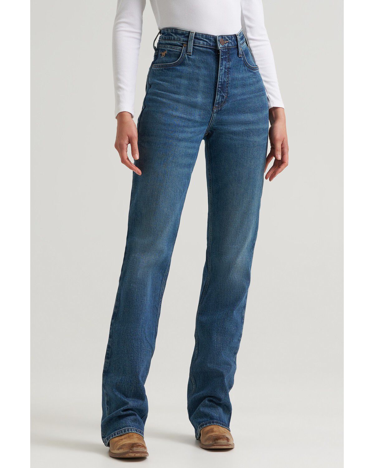 Women's Wrangler Emmy Dark Wash High Rise Rodeo Bootcut Stretch Denim