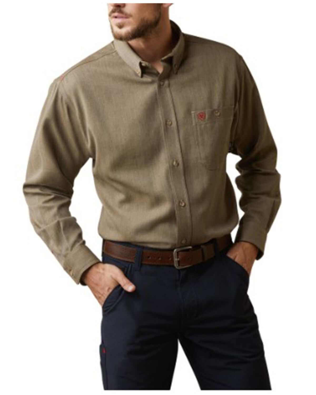 Men's Ariat FR Air Inherent Long Sleeve Button Down Work Shirt - Big &