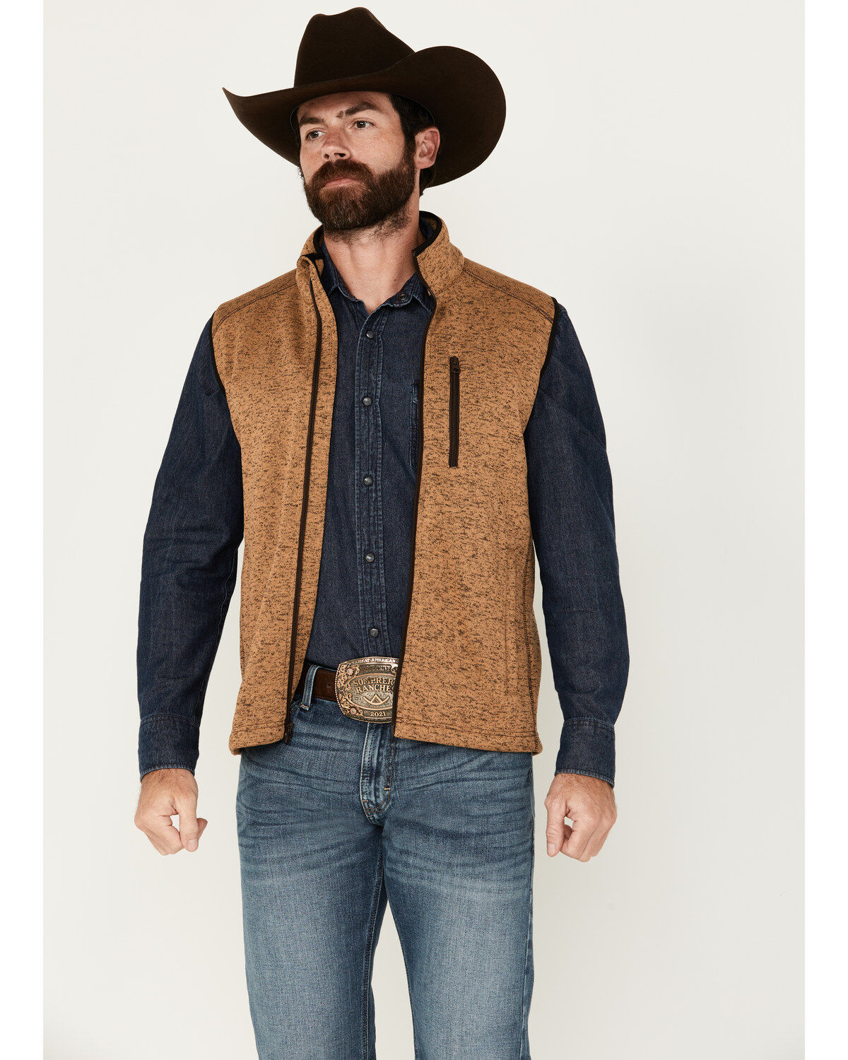 Men's Cowboy Hardware Speckle Knit Vest