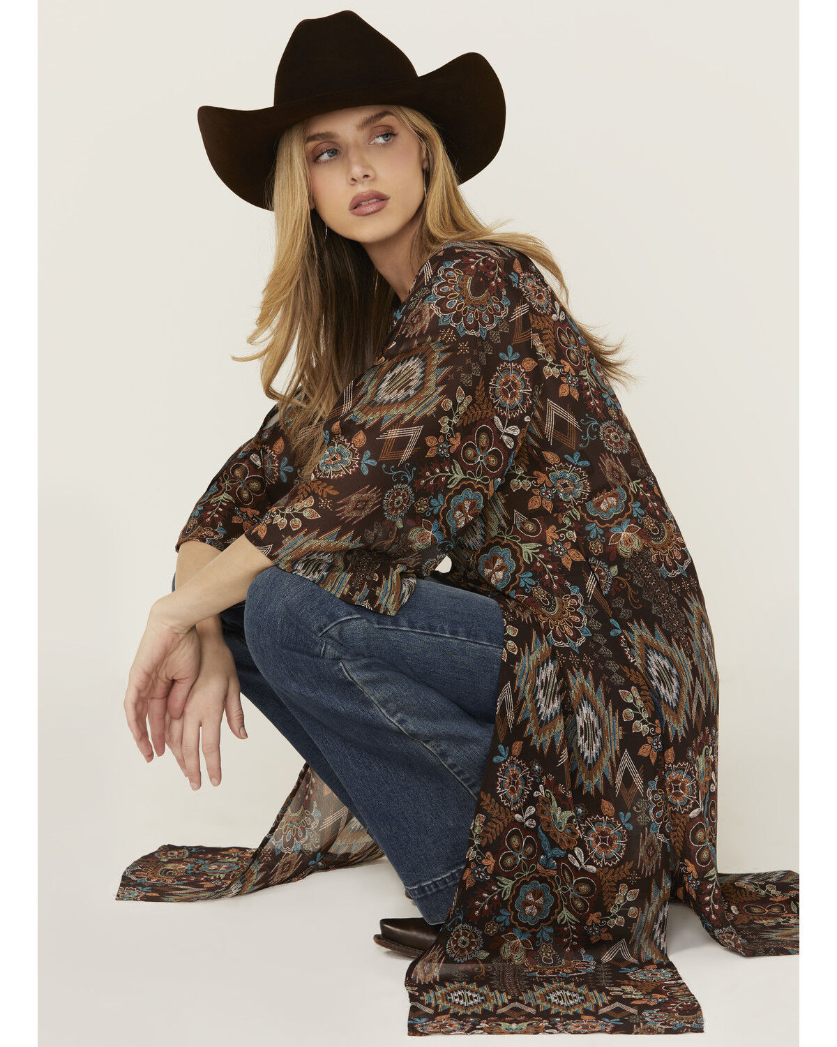 Women's Shyanne Floral Print Chiffon Kimono