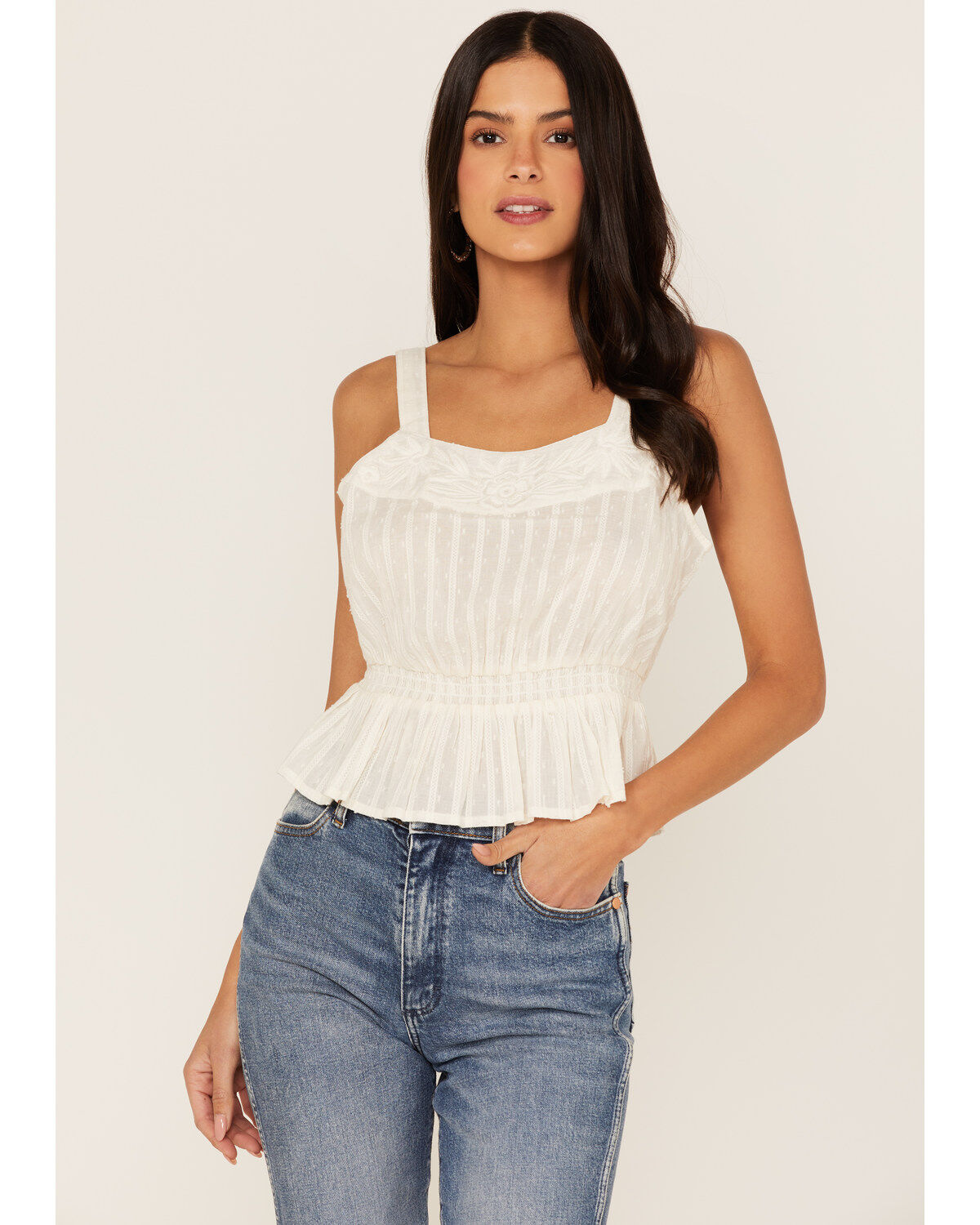 Women's Shyanne Swiss Dot Embroidery Tank