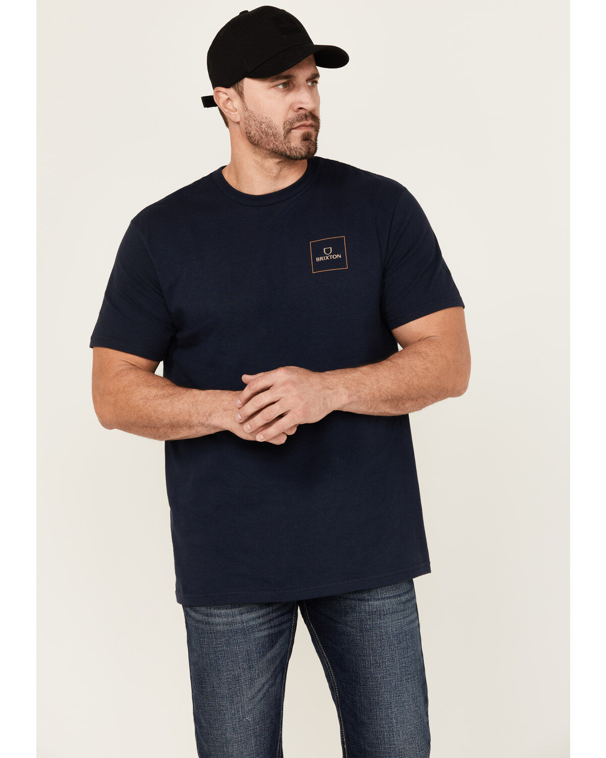 Men's Brixton Alpha Square logo Short Sleeve Graphic T-Shirt