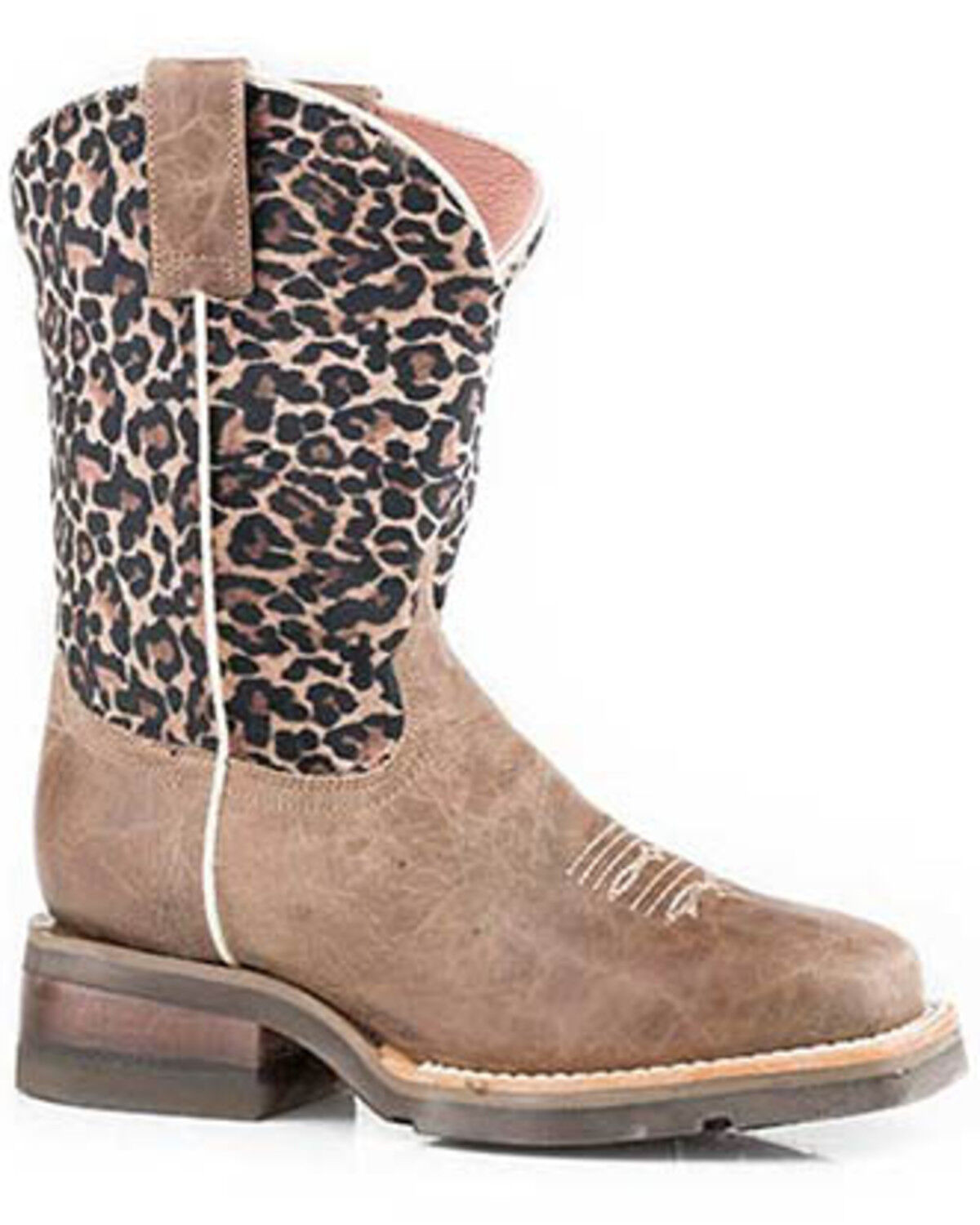 Girls' Roper Little Cheetah Print Western Boots - Broad Square Toe