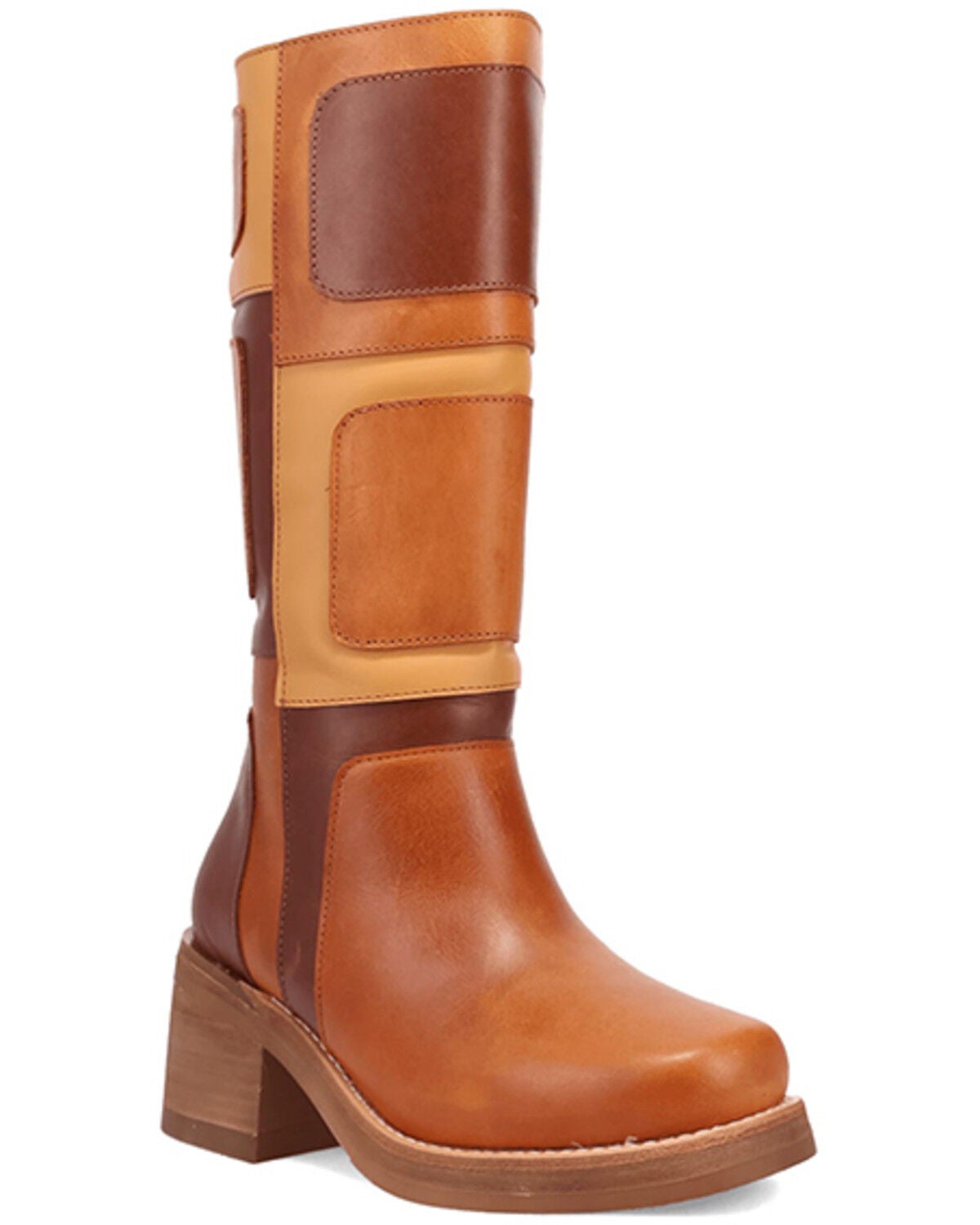 Women's Dingo Multi Patches Fashion Boots - Round Toe