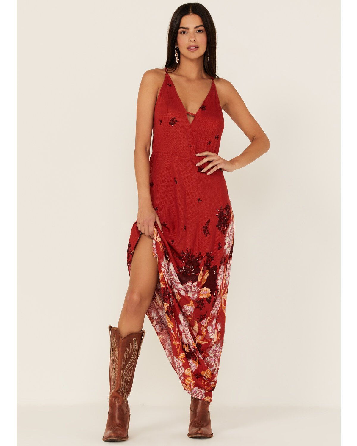 Women's Free People Get To You Floral Print Maxi Dress